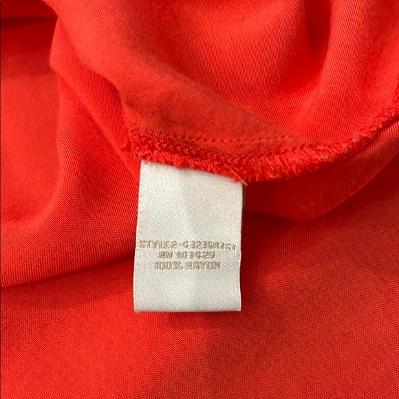 Women's Red Button Down Shirt - Picture 6 of 8